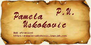 Pamela Uskoković vizit kartica